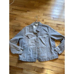 vintage denim jacket womens Grey XXL Jaclyn Smith 1990 Street Cabin Chore